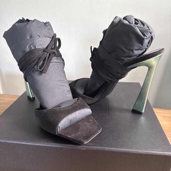 Saint Laurent Paris Women's Paz 105 Ankle Tie High Heel Sandals Size EU 41 - Picture 2 of 9